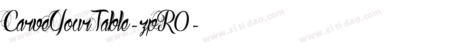 CarveYourTable-zpR0字体转换