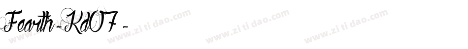 Fearth-KdV7字体转换