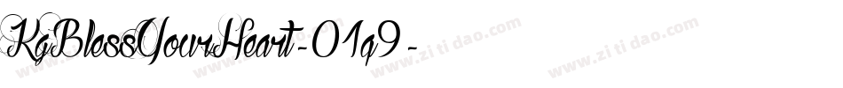 KgBlessYourHeart-01q9字体转换