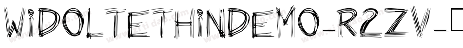 WidolteThinDemo-R2Zv字体转换 WidolteThinDemo-R2Zv字体转换