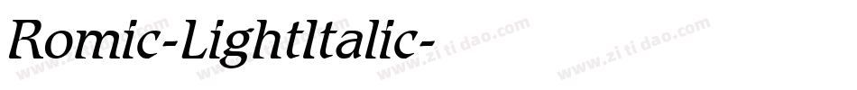 Romic-LightItalic字体转换