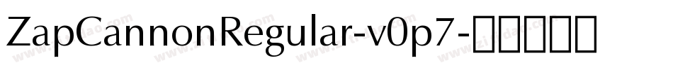 ZapCannonRegular-v0p7字体转换