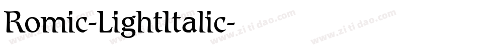 Romic-LightItalic字体转换
