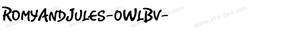 RomyAndJules-0WlBv字体转换