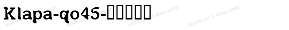 Klapa-qo45字体转换
