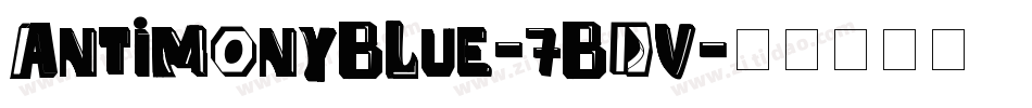 AntimonyBlue-7BdV字体转换