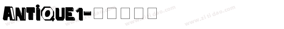 antique1字体转换