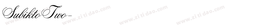 SubiktoTwo字体转换