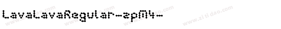 LavaLavaRegular-zpM4字体转换
