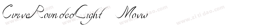 CurveRoundedLight-Movw字体转换