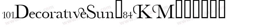 101DecorativeSun-84KM字体转换