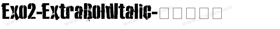 Exo2-ExtraBoldItalic字体转换