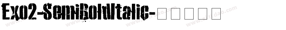 Exo2-SemiBoldItalic字体转换