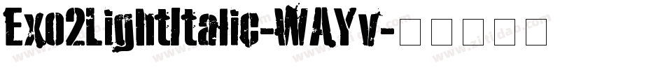 Exo2LightItalic-WAYv字体转换