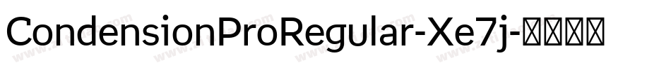 CondensionProRegular-Xe7j字体转换