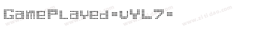 GamePlayed-vYL7字体转换
