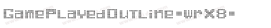 GamePlayedOutline-wrX8字体转换