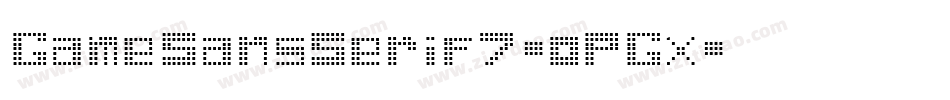 GameSansSerif7-oPGx字体转换