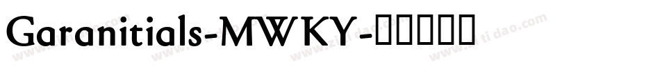 Garanitials-MWKY字体转换