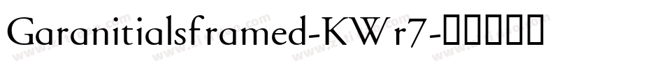 Garanitialsframed-KWr7字体转换