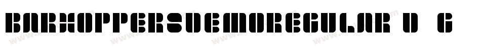 BarHoppersDemoRegular-d2g6字体转换