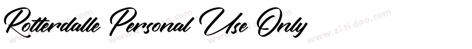 Rotterdalle-Personal-Use-Only-2字体转换