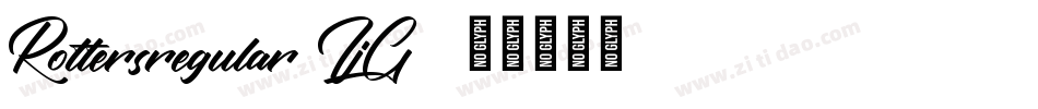 Rottersregular-LjG4字体转换