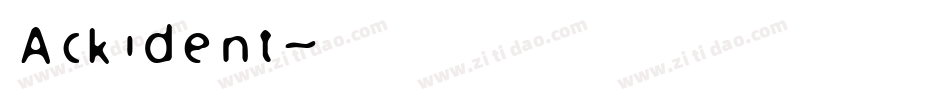 Ackident字体转换