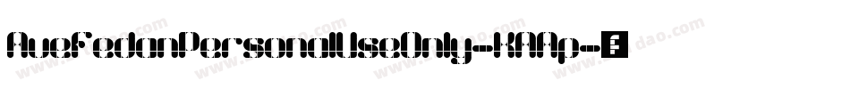 AveFedanPersonalUseOnly-KAAp字体转换