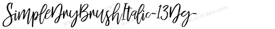 SimpleDryBrushItalic-13Dg字体转换