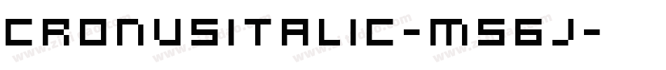 CronusItalic-M56J字体转换
