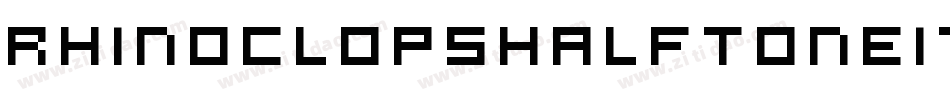 RhinoclopsHalftoneItalic-VGG56字体转换