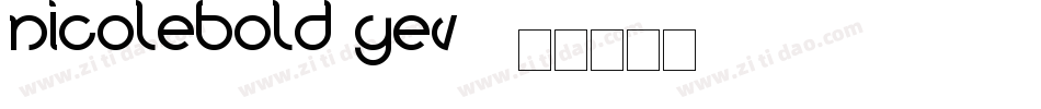 NicoleBold-yev5字体转换