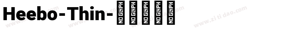 Heebo-Thin字体转换