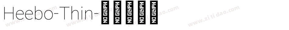 Heebo-Thin字体转换
