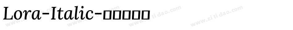 Lora-Italic字体转换
