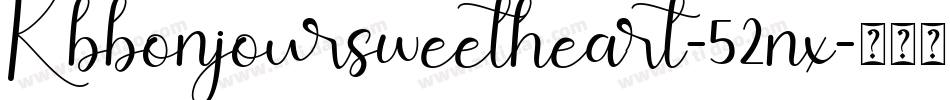 Kbbonjoursweetheart-52nx字体转换