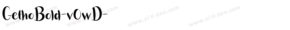 GethoBold-v0wD字体转换 GethoBold-v0wD字体转换