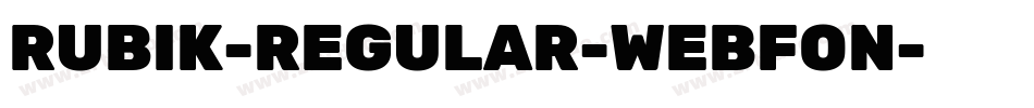 RUBIK-REGULAR-WEBFON字体转换