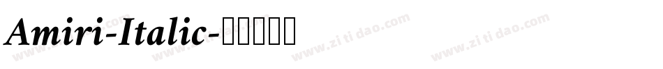 Amiri-Italic字体转换
