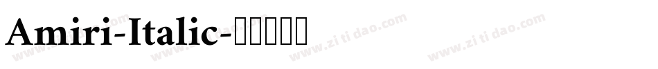 Amiri-Italic字体转换