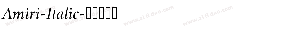 Amiri-Italic字体转换