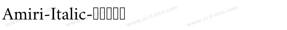 Amiri-Italic字体转换