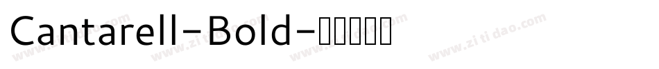 Cantarell-Bold字体转换