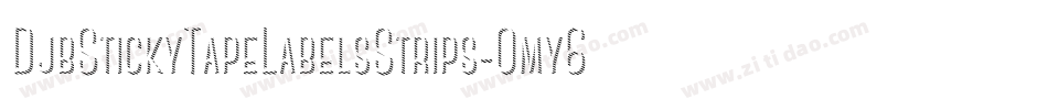 DjbStickyTapeLabelsStrips-Omy6字体转换