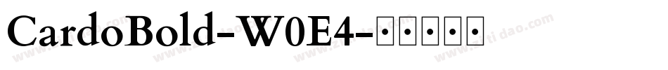 CardoBold-W0E4字体转换