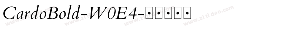 CardoBold-W0E4字体转换