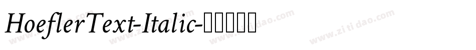 HoeflerText-Italic字体转换