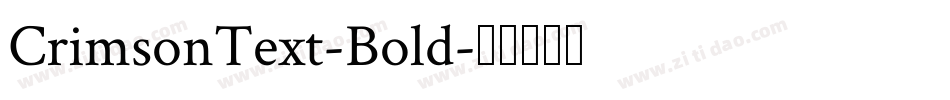 CrimsonText-Bold字体转换