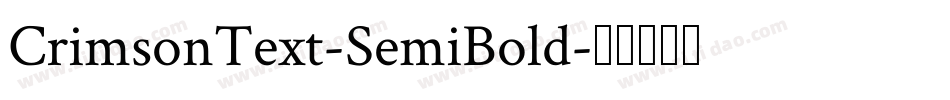 CrimsonText-SemiBold字体转换